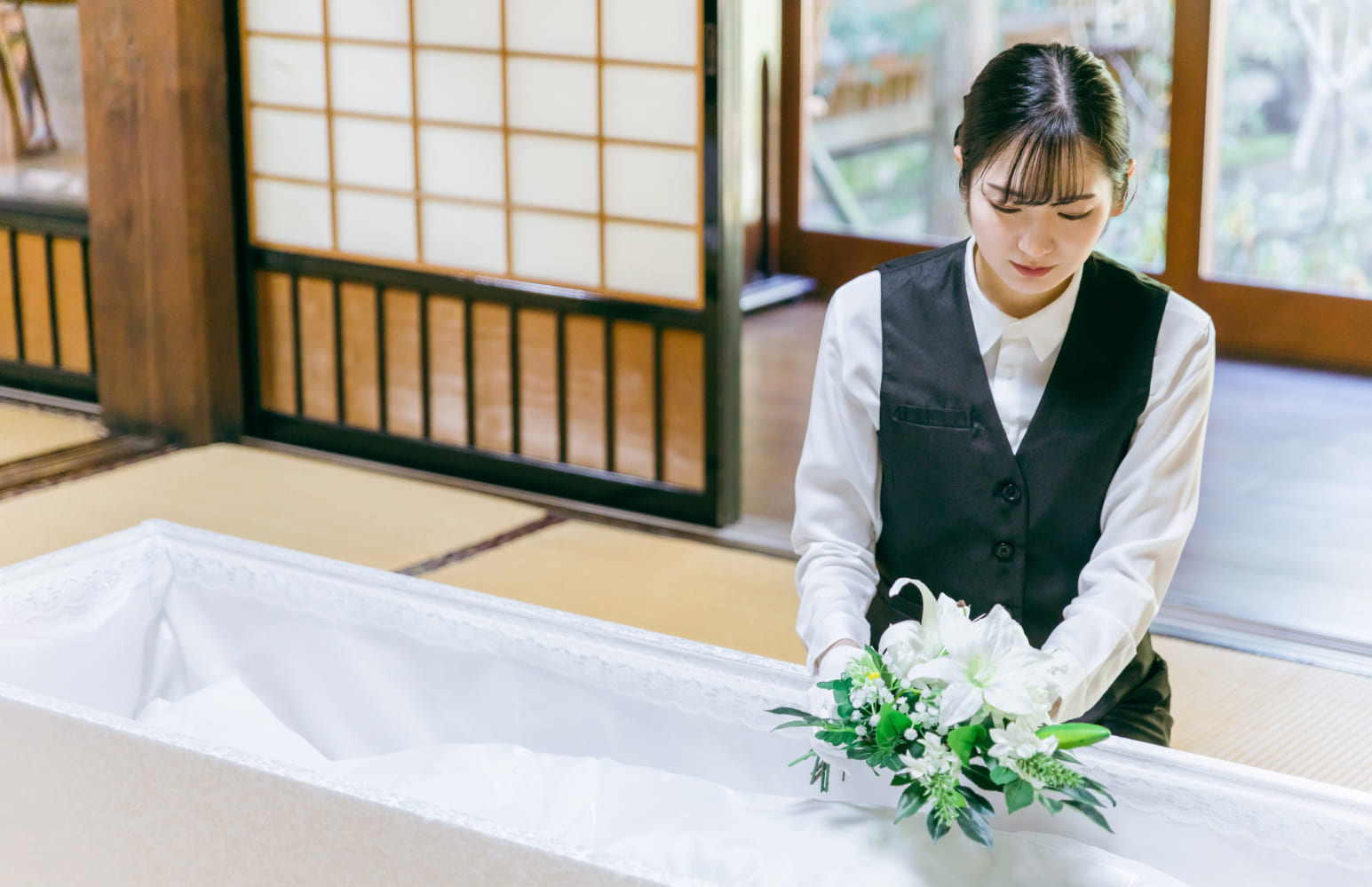 仕事をしている様子